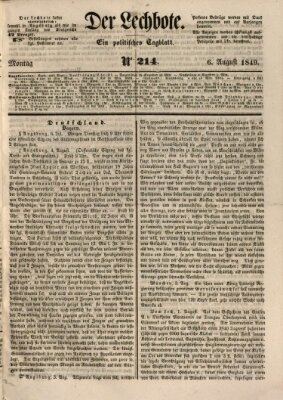 Der Lechbote Montag 6. August 1849