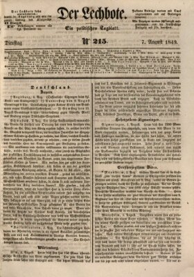 Der Lechbote Dienstag 7. August 1849