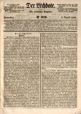 Der Lechbote Donnerstag 9. August 1849