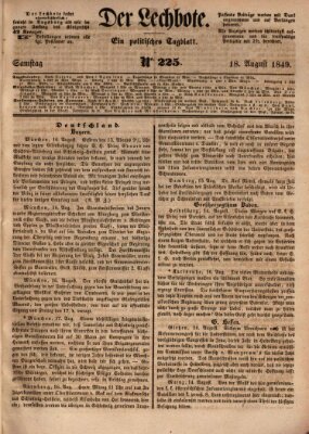 Der Lechbote Samstag 18. August 1849