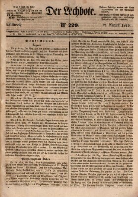 Der Lechbote Mittwoch 22. August 1849