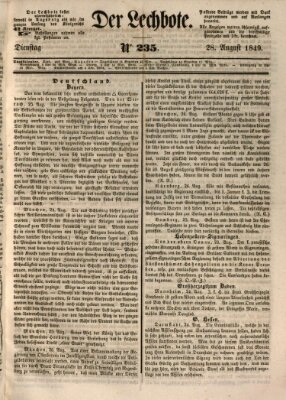 Der Lechbote Dienstag 28. August 1849