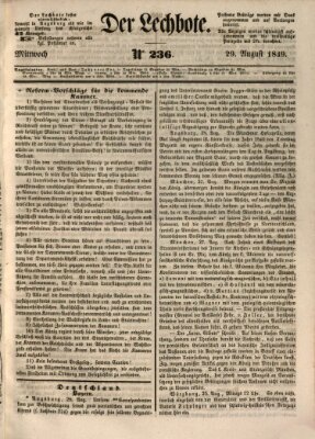 Der Lechbote Mittwoch 29. August 1849