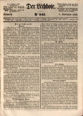 Der Lechbote Mittwoch 5. September 1849