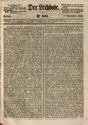 Der Lechbote Freitag 7. September 1849