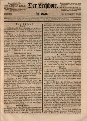 Der Lechbote Samstag 15. September 1849