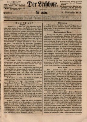 Der Lechbote Dienstag 18. September 1849