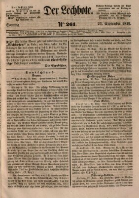 Der Lechbote Sonntag 23. September 1849