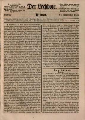 Der Lechbote Montag 24. September 1849