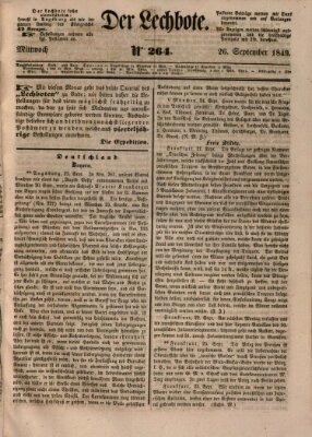 Der Lechbote Mittwoch 26. September 1849