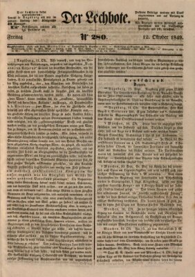 Der Lechbote Freitag 12. Oktober 1849