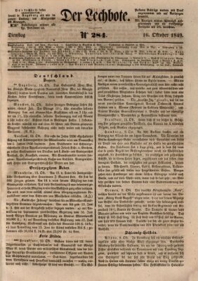 Der Lechbote Dienstag 16. Oktober 1849