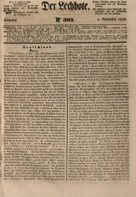 Der Lechbote Sonntag 4. November 1849