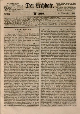 Der Lechbote Freitag 9. November 1849