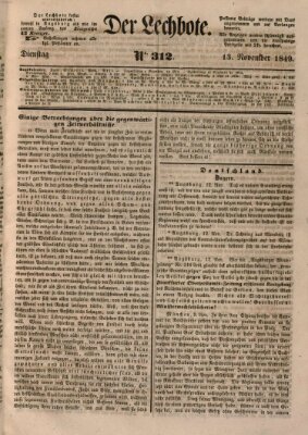 Der Lechbote Dienstag 13. November 1849