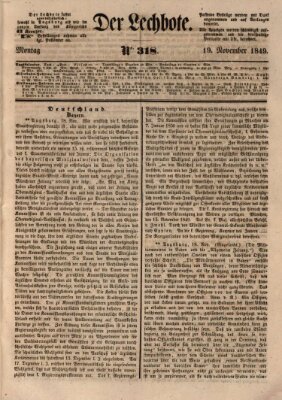 Der Lechbote Montag 19. November 1849