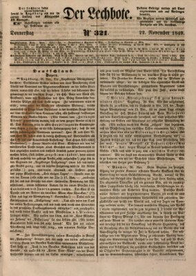 Der Lechbote Donnerstag 22. November 1849