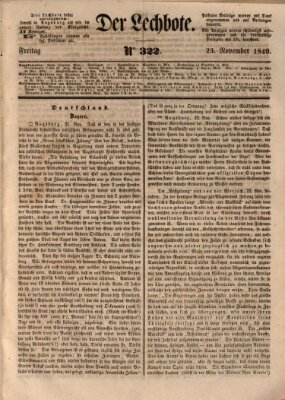 Der Lechbote Freitag 23. November 1849