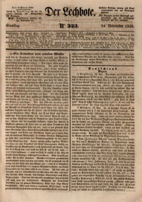 Der Lechbote Samstag 24. November 1849