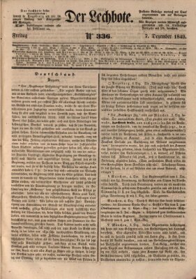 Der Lechbote Freitag 7. Dezember 1849