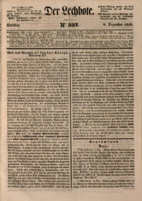 Der Lechbote Samstag 8. Dezember 1849