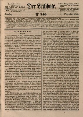 Der Lechbote Dienstag 11. Dezember 1849