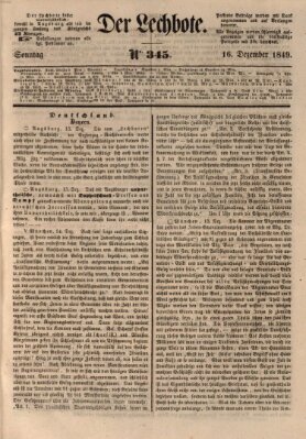 Der Lechbote Sonntag 16. Dezember 1849