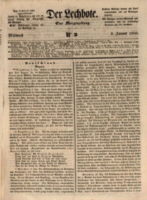 Der Lechbote Mittwoch 2. Januar 1850