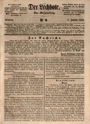 Der Lechbote Sonntag 6. Januar 1850