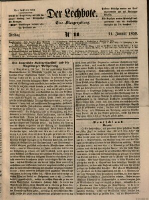 Der Lechbote Freitag 11. Januar 1850