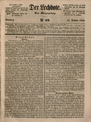 Der Lechbote Sonntag 13. Januar 1850