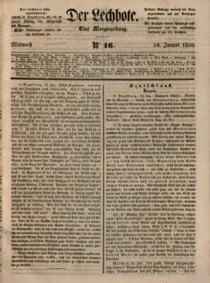 Der Lechbote Mittwoch 16. Januar 1850