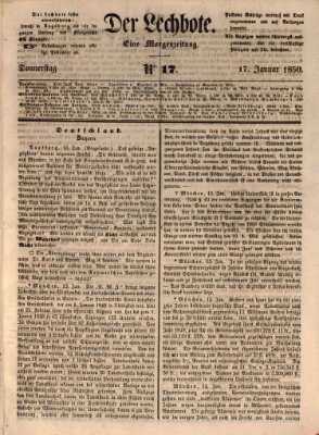 Der Lechbote Donnerstag 17. Januar 1850