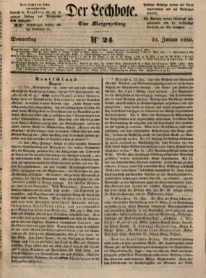 Der Lechbote Donnerstag 24. Januar 1850