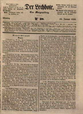 Der Lechbote Montag 28. Januar 1850