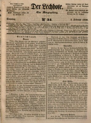 Der Lechbote Sonntag 3. Februar 1850