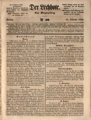 Der Lechbote Freitag 15. Februar 1850