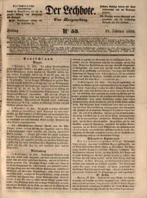 Der Lechbote Freitag 22. Februar 1850