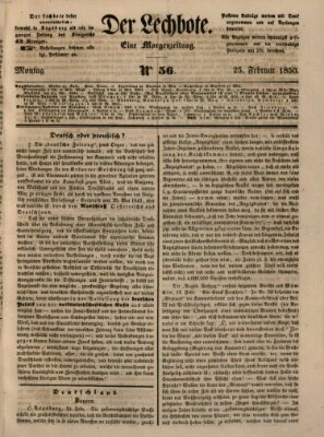 Der Lechbote Montag 25. Februar 1850