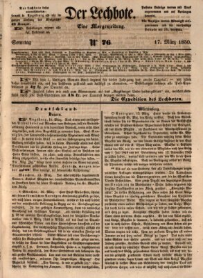 Der Lechbote Sonntag 17. März 1850