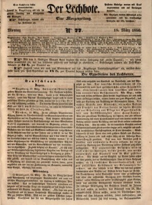 Der Lechbote Montag 18. März 1850