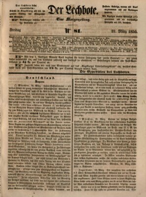 Der Lechbote Freitag 22. März 1850