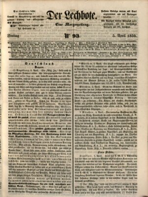 Der Lechbote Freitag 5. April 1850