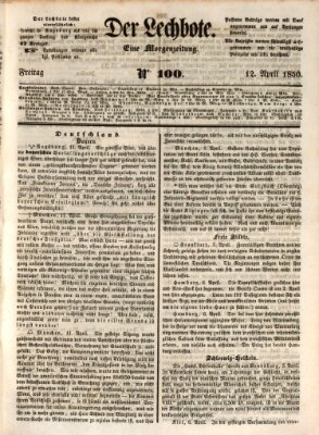 Der Lechbote Freitag 12. April 1850