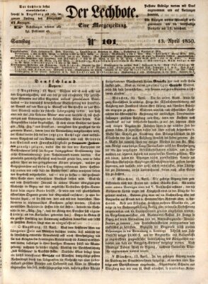 Der Lechbote Samstag 13. April 1850