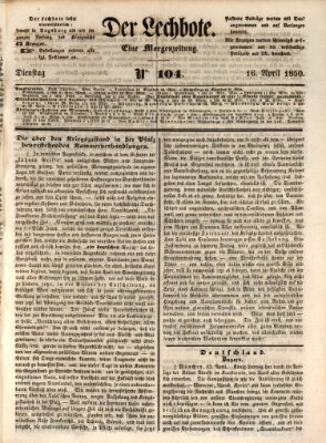 Der Lechbote Dienstag 16. April 1850