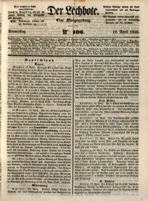 Der Lechbote Donnerstag 18. April 1850