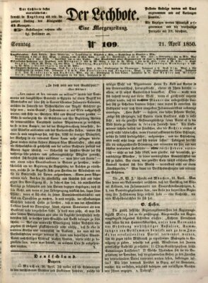 Der Lechbote Sonntag 21. April 1850