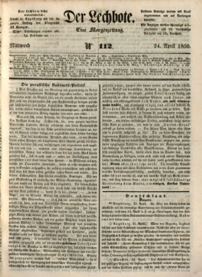 Der Lechbote Mittwoch 24. April 1850