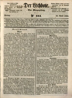 Der Lechbote Freitag 26. April 1850